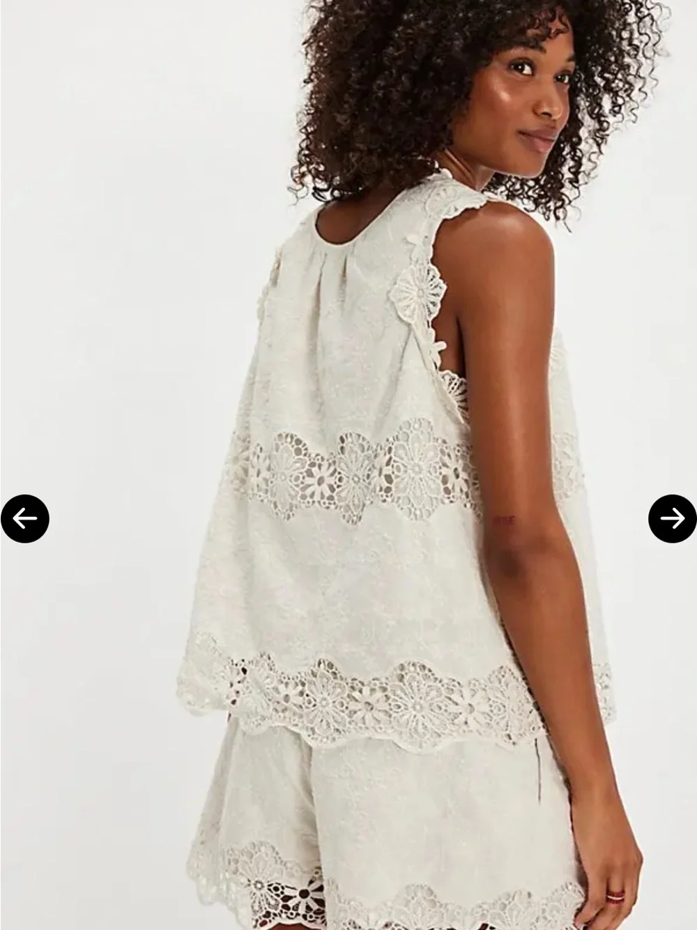 Free People lace top and short bottoms XS NWT   Retail $198